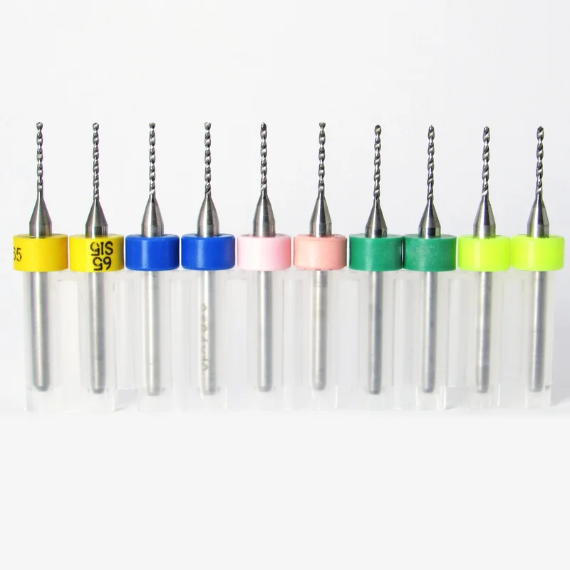 .0350".0400" / #65#60 Carbide Drill Bit Set 1/8" Shank 10 Pc S6