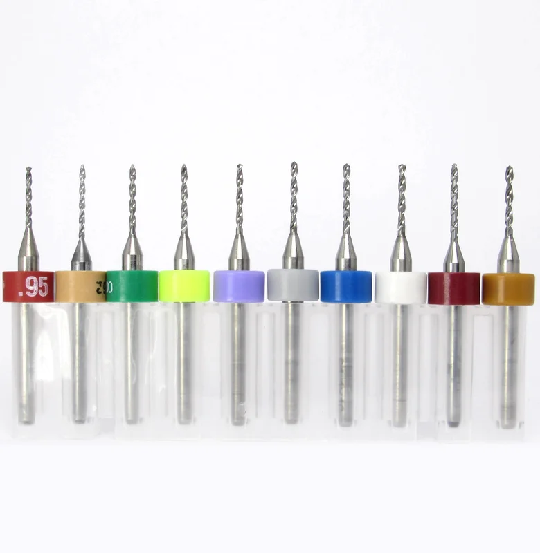 .0370".0465" Incremental Size Carbide Drill Bit Set | 10 Pc, 1/8" Shank