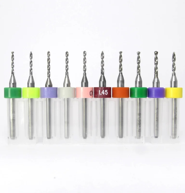 .0472".0635" Incremental Size Carbide Drill Bit Set | 10 Pc, 1/8" Shank