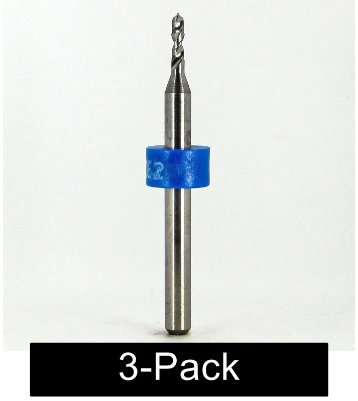 .055" to .0625" (1/16") Solid Carbide Step Drill 1/8" Shank 1.50" OAL Made in USA 3 Pack