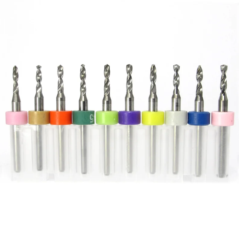 .0785".0890" Incremental Size Carbide Drill Bit Set | 10 Pc, 1/8" Shank