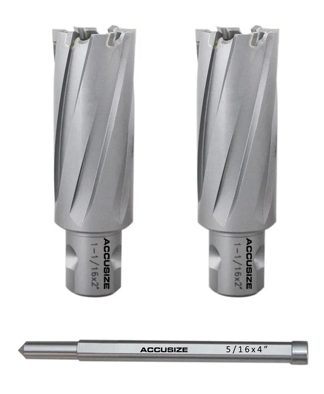 1-1/16'' x2'' Depth, Carbide Tipped Annular Cutters with One-Touch Shank with a Pilot Pin, #3081-2022PIN
