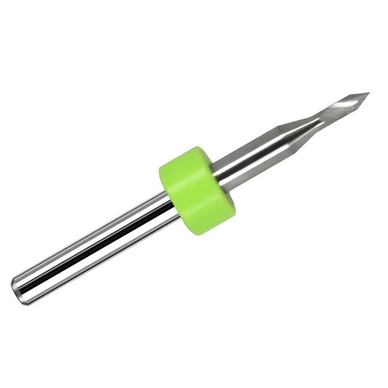 1/16" (.0625") 60 2-Flute Spiral V-Bit Engraver, 1/8" Shank, 0.200" Reach, Kyocera Made in USA E104