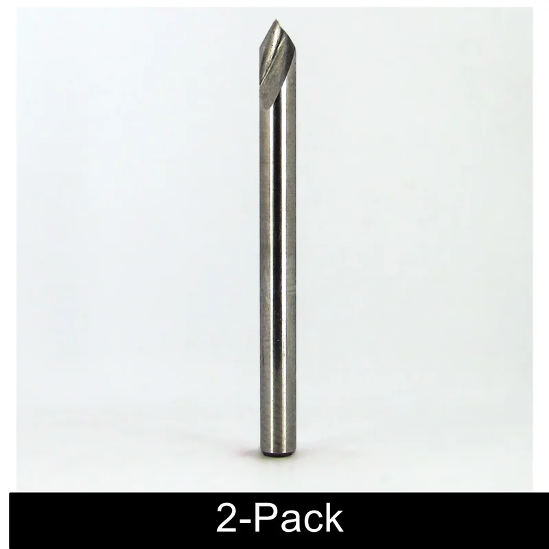 1/8" 60 Single Flute Countersink (Uniflute) 1/8" Shank 1.50" OAL Carbide 2-Pack