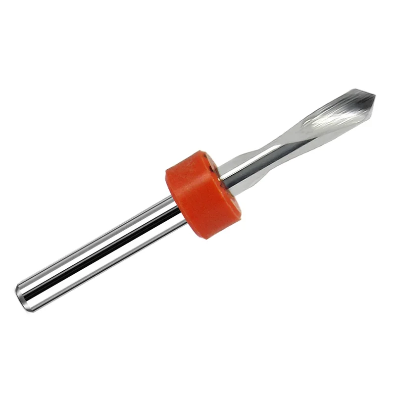 1/8" 90 2-Flute Spiral V-Engraver Carbide CNC Bit for Engraving & Chamfering Made in USA. E106