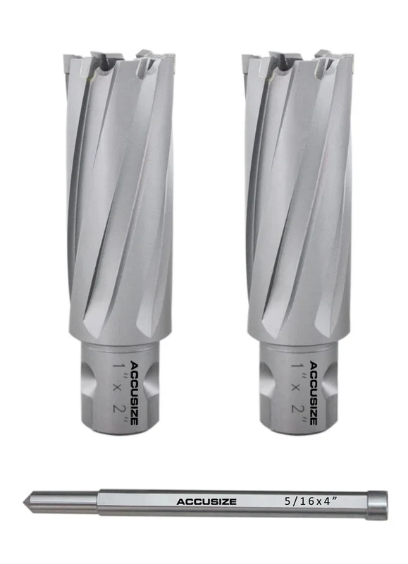 1'' x2'' Depth, Carbide Tipped Annular Cutters with One-Touch Shank with a Pilot Pin, #3081-2021PIN