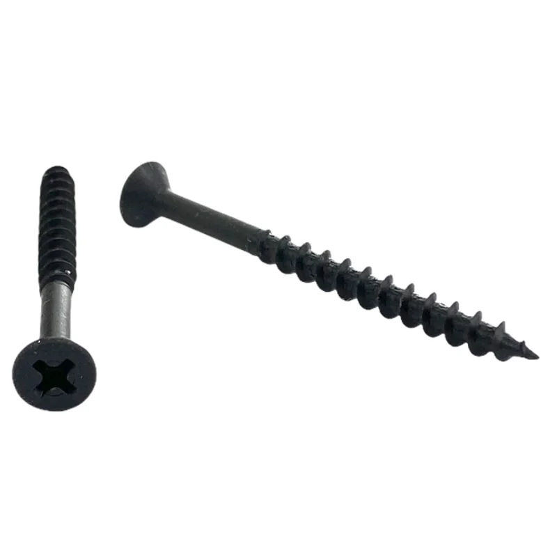 #10 | 2 1/4 Inch | Phillips Drive | Flat Head | Deep Thread | Sharp Point | Black Phosphate Finish