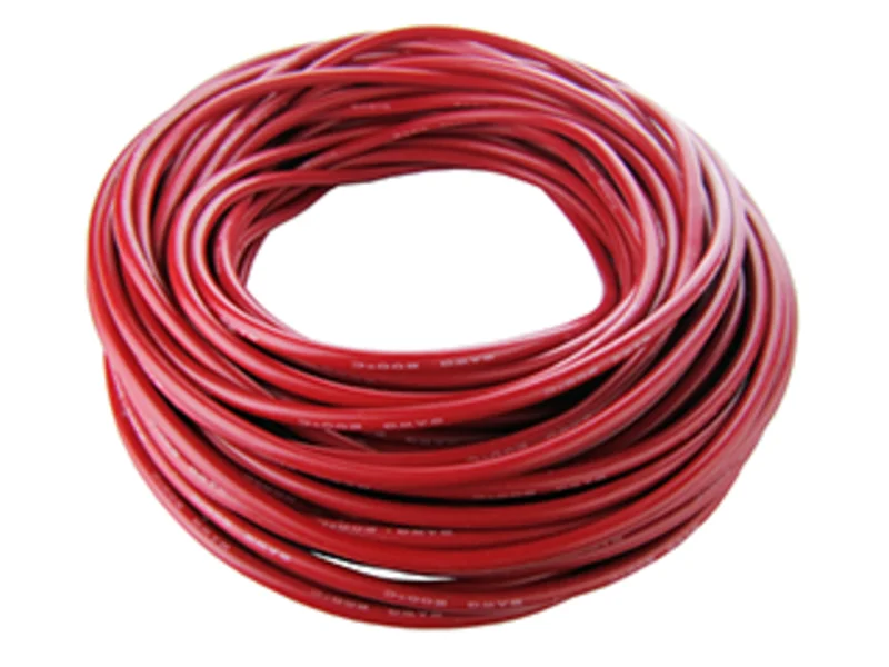 10 Gauge Silicone Wire - 1' Red,Black