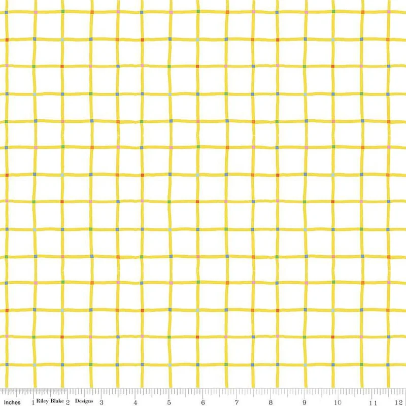 100 AKER WOODS: Picnic Plaid-White (1/4 Yard)