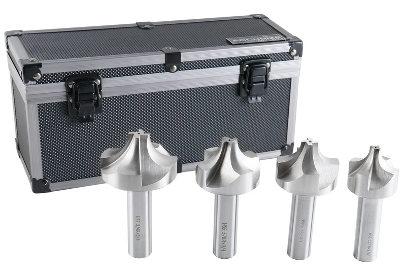 1011-0004, HSS Corner Rounding End Mill Set 4 Pcs/Set Size from 1/2" to 3/4"