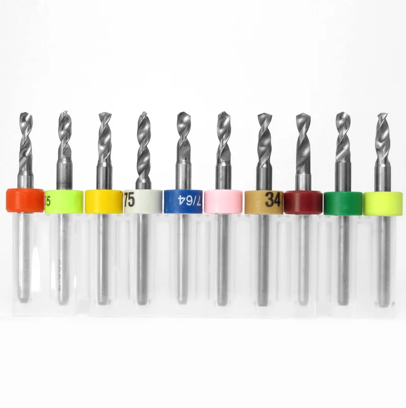 .1024".1142" Incremental Size Carbide Drill Bit Set | 10 Pc, 1/8" Shank