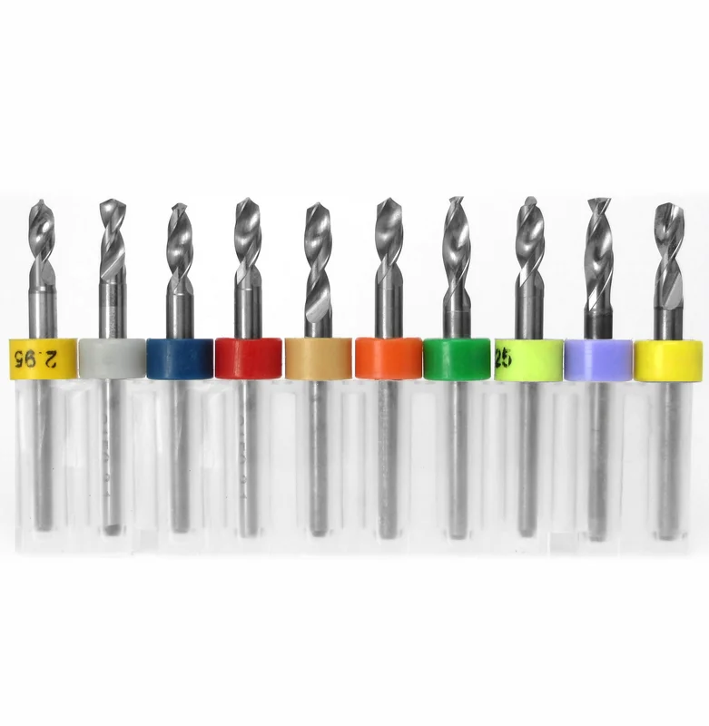 .1160".1299" Incremental Size Carbide Drill Bit Set | 10 Pc, 1/8" Shank