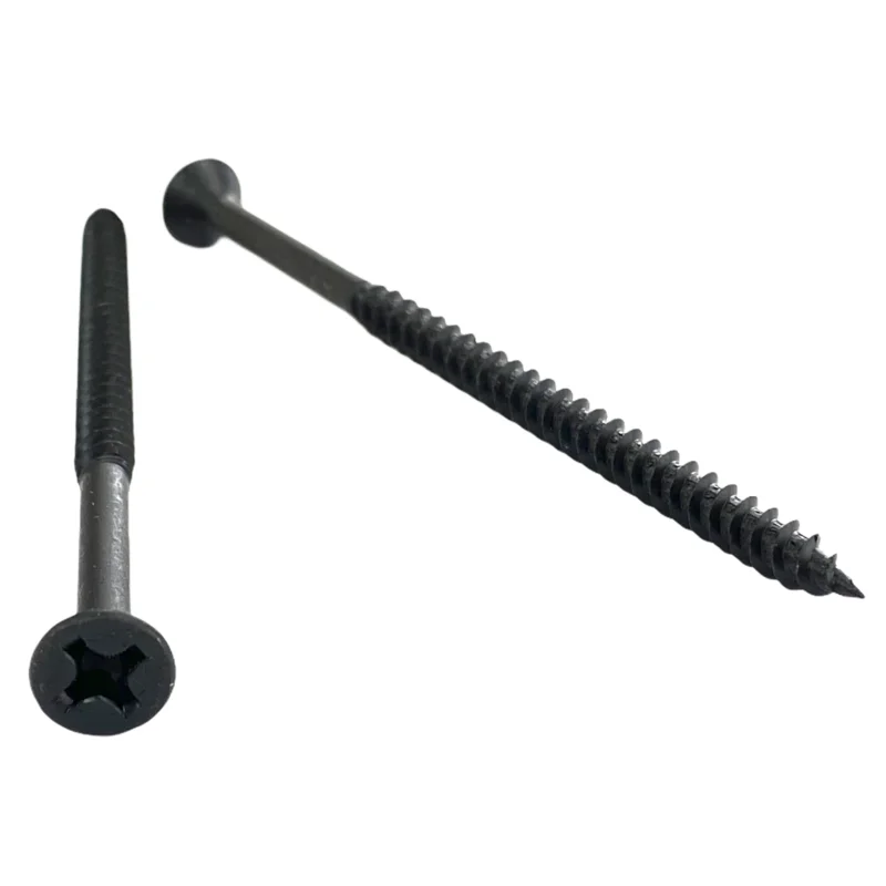 #12 | 2 1/2 Inch | Phillips Drive | Flat Head | Twinfast Thread | Twinfast Point | Black Phosphate Finish