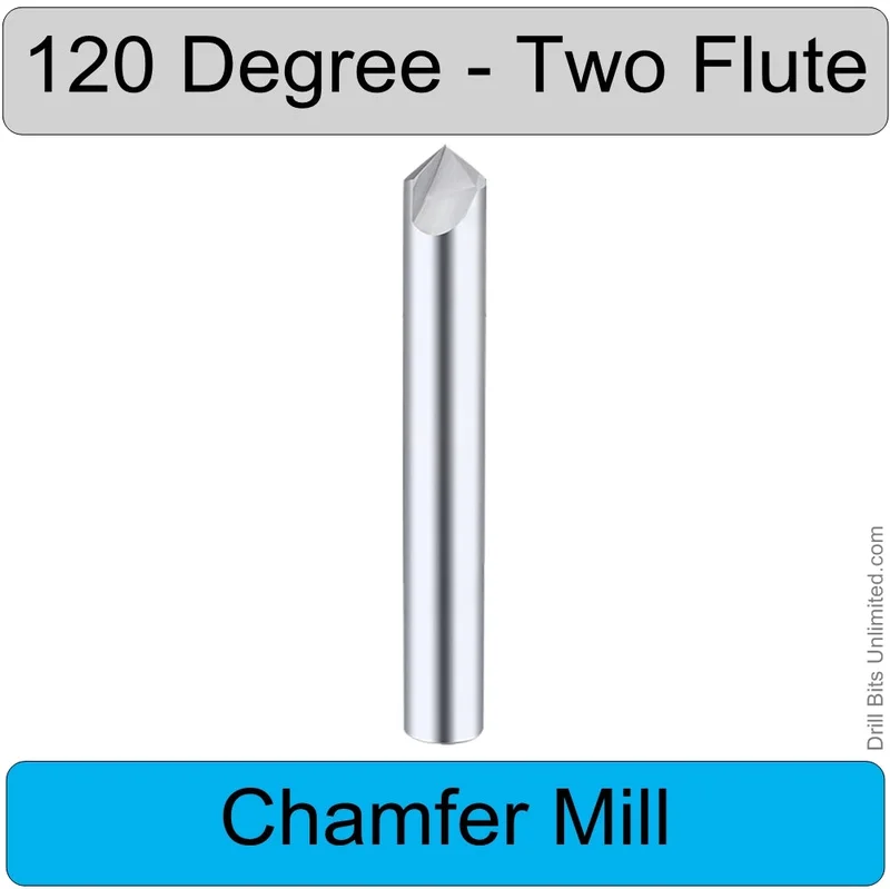 120 Degree Chamfer Mill for deburring  chamfering Slotting Spotting Carbide 2-Flute CM107
