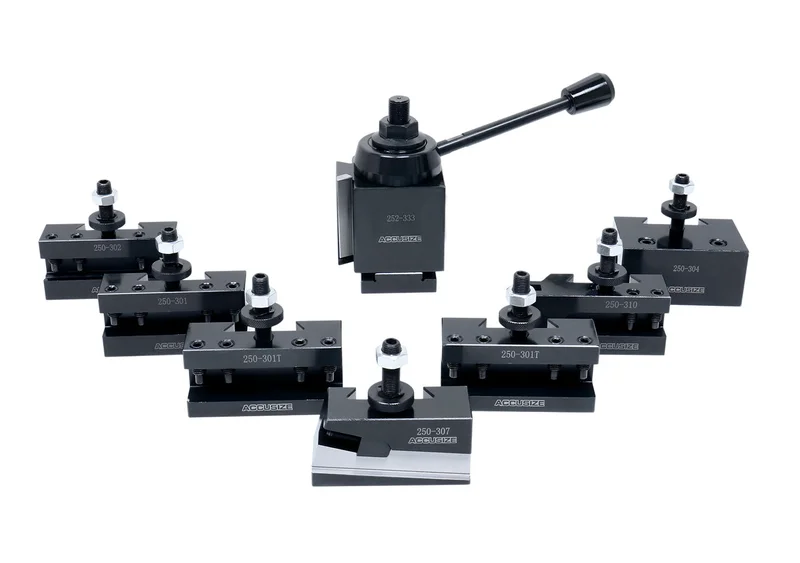 13-18" Wedge Type Quick Change Tool Post 8 Pcs/Set for 300 CXA, #0251-0338