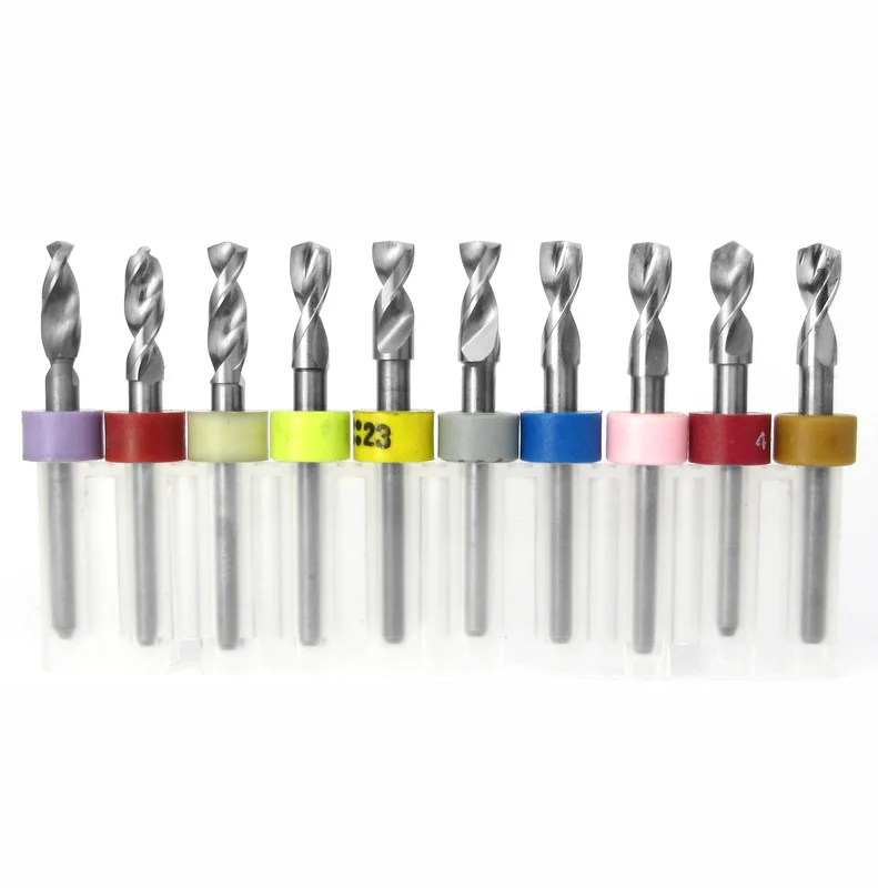.1470".1590" Incremental Size Carbide Drill Bit Set | 10 Pc, 1/8" Shank