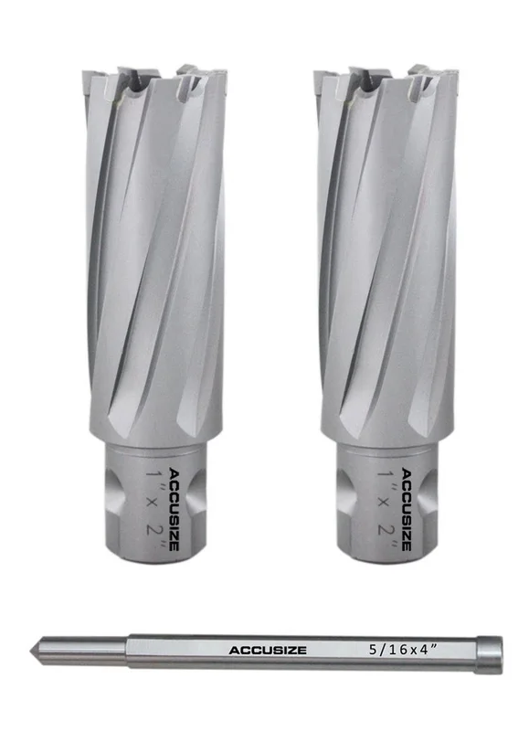 15/16'' x2'' Depth, Carbide Tipped Annular Cutters with One-Touch Shank with a Pilot Pin, #3081-2020PIN