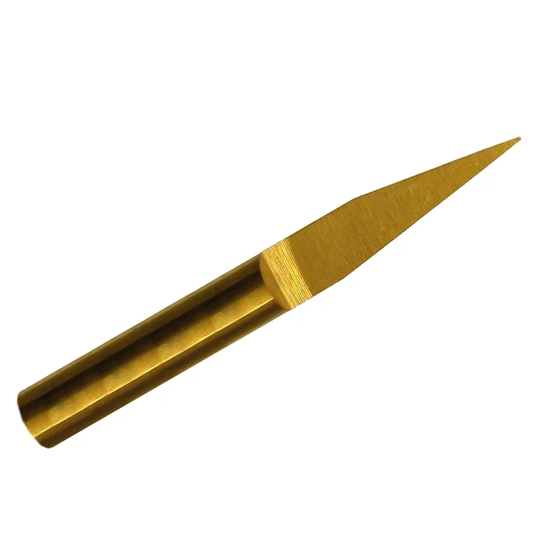 15 Titanium-Coated Carbide V-Engraver 1/8" Shank for PCB & Fine CNC Engraving ENG15T