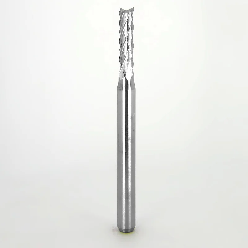 2.50mm (.098") Diamond Flute Router Solid Carbide 0.400" LOC 1/8" Shank 1.50" OAL