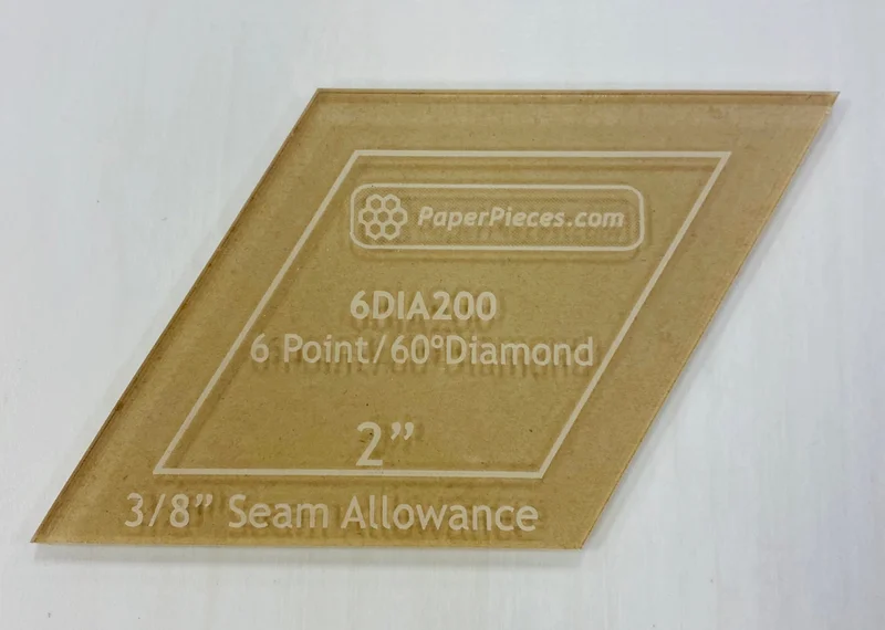 2" 6-Point Diamond Acrylic Template