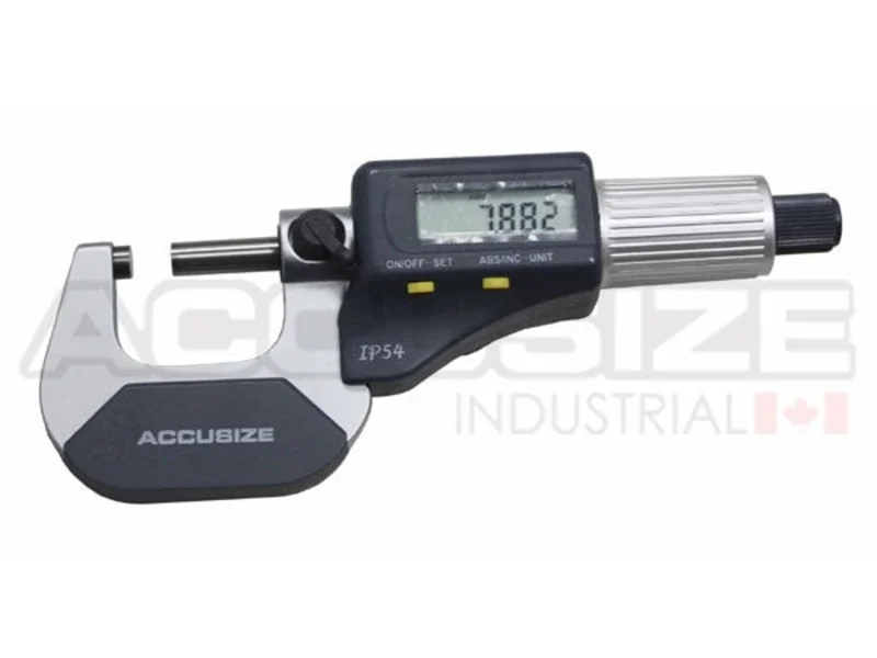 2-Key Electronic Digital Micrometers, IP54, Ratchet Friction Thimble Type