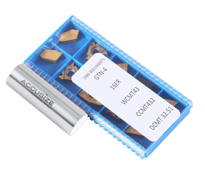 2 Pc of Each Style of Carbide Inserts for 9-Pc Indexable Carbide Turning Tool and Boring Bar Set For Cutting Steel