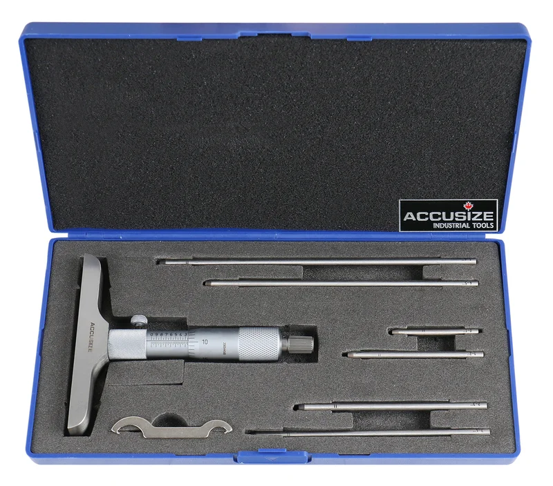 2025-4201, 0-6" x 4" Base Depth Micrometers