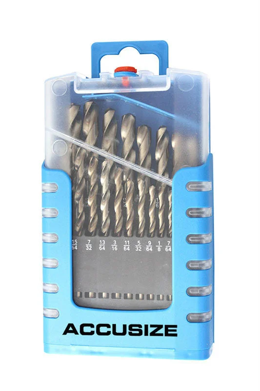 21 Piece ANSI Jobber Drill Set, M35(HSS+5% COBALT), 135-Degree Split Point, 1/16-3/8", #0021-0200