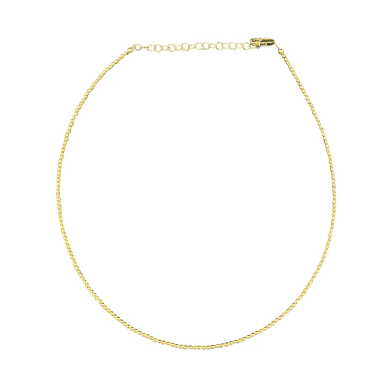 2MM Signature Beaded Necklace, Gold and Silver Silver