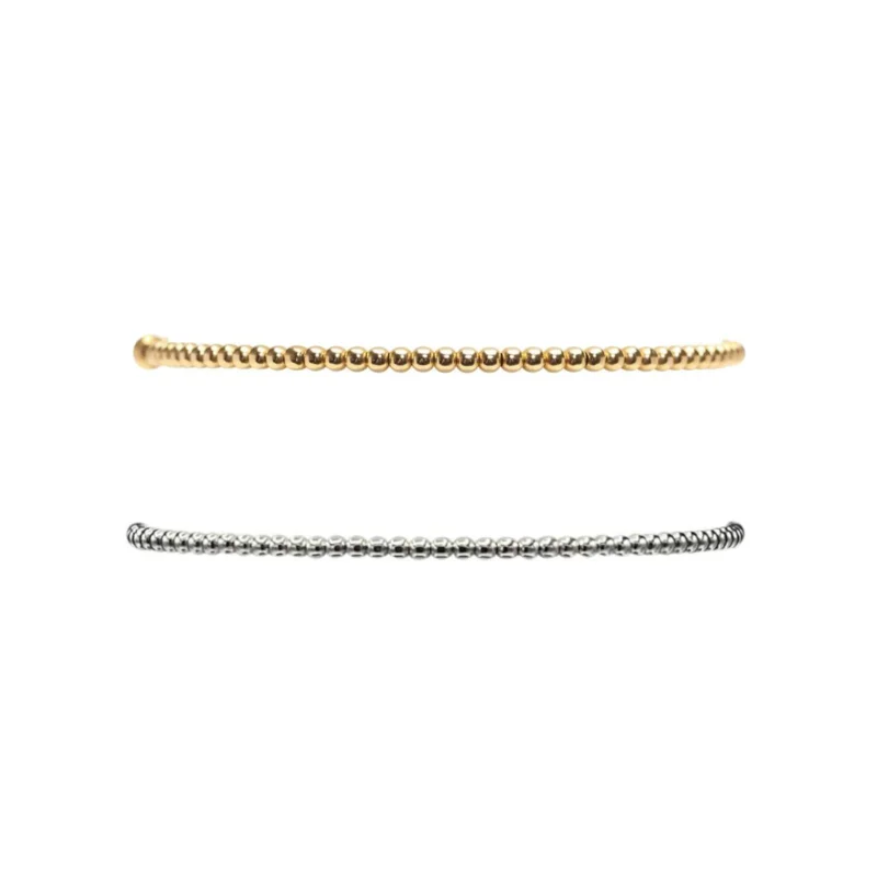 2MM Signature Bracelet, Gold and Silver Gold