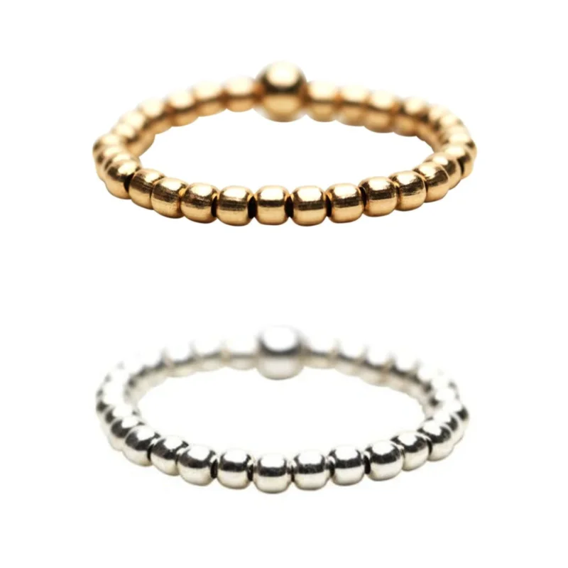 2MM Signature Ring, Gold and Silver Silver