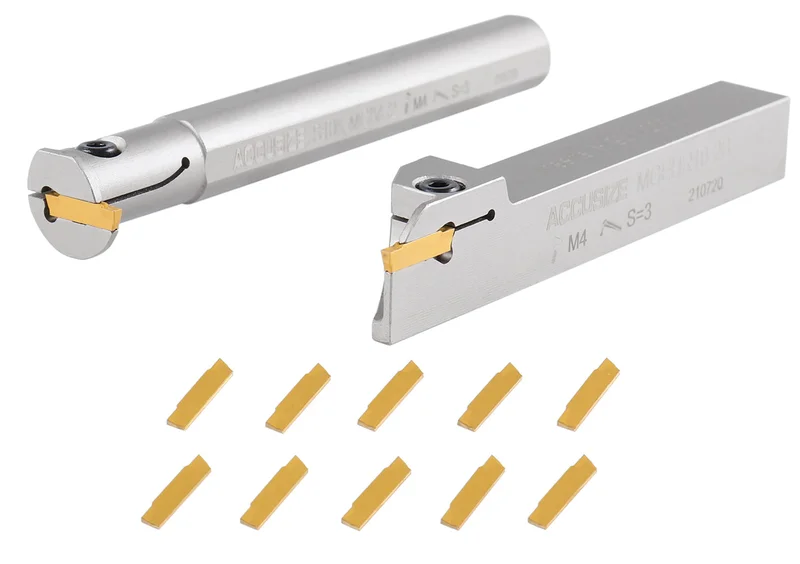 2Pc Indexable External & Internal Grooving Tool Set