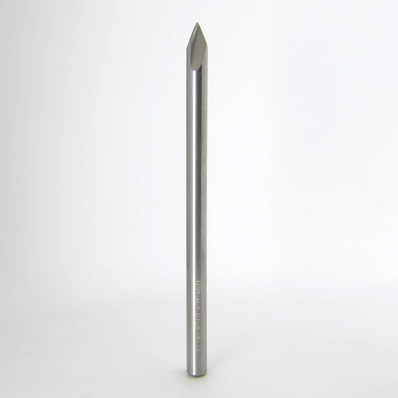 3.00mm (0.118") 60 2-Flute Spiral V-Engraver Solid Carbide 2.00" OAL 3mm Shank Chamfer Deburring Tool