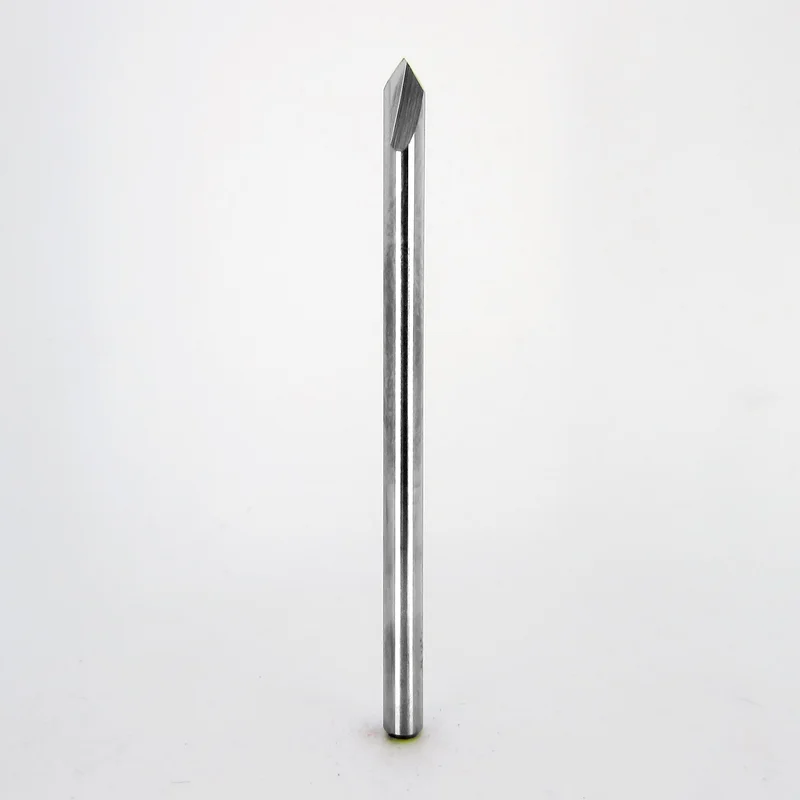 3.00mm (0.118") 90 2-Flute V-Engraver Chamfer Deburring Tool Solid Carbide 2.00" OAL 3mm Shank