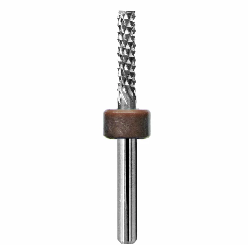 3.10mm (0.122") Diamond-Flute Router Bit Square End, 0.575" Cut Length | Solid Carbide