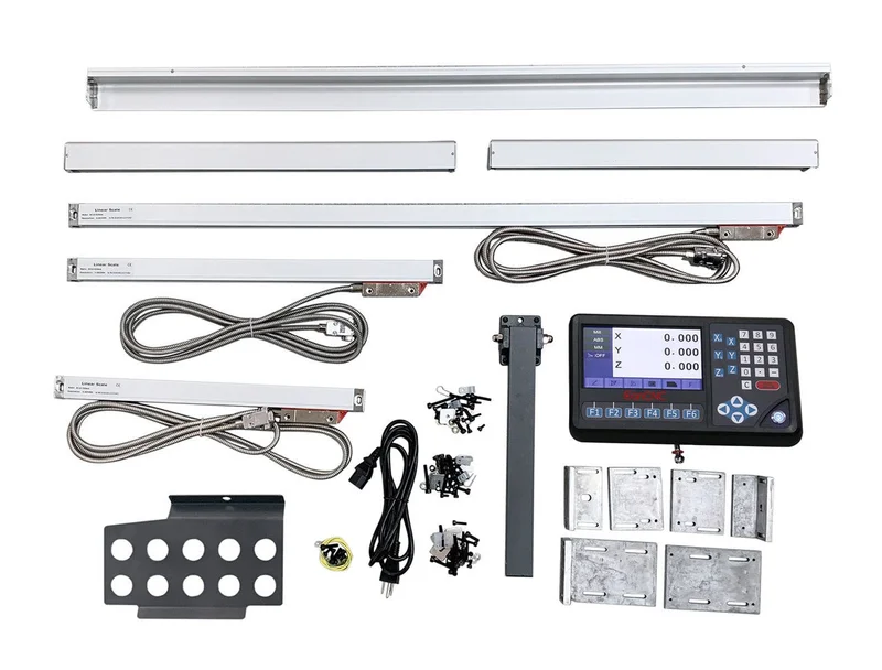 3-Axis Digital Read Out DRO Glass Scale Kit for Milling Machine on Knee (X, Y, Z)