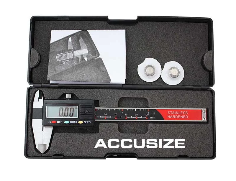 3 Key Electronic Digital Caliper with Extra Large LCD, including 4", 6" &12"