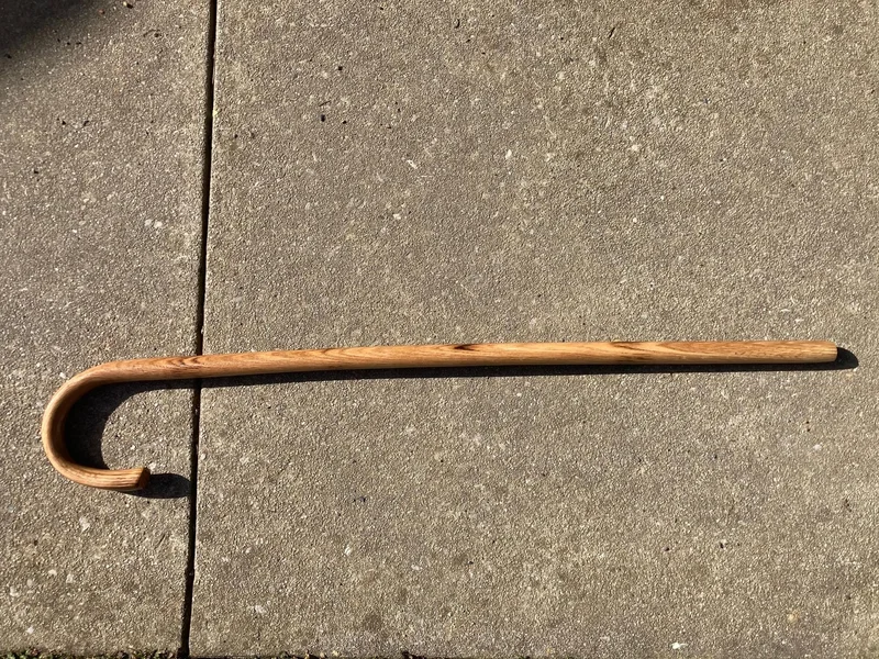 36" Oak Walking Cane & 60" Shepards Crook Cane