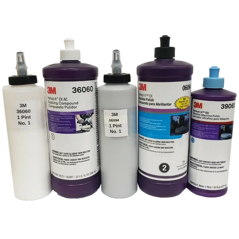 3M Perfect-It Buffing & Polishing Kit 36060, 06094, 39062 1Kit-1pint of each The 36060 & 6094 will be re-packaged into a pint size