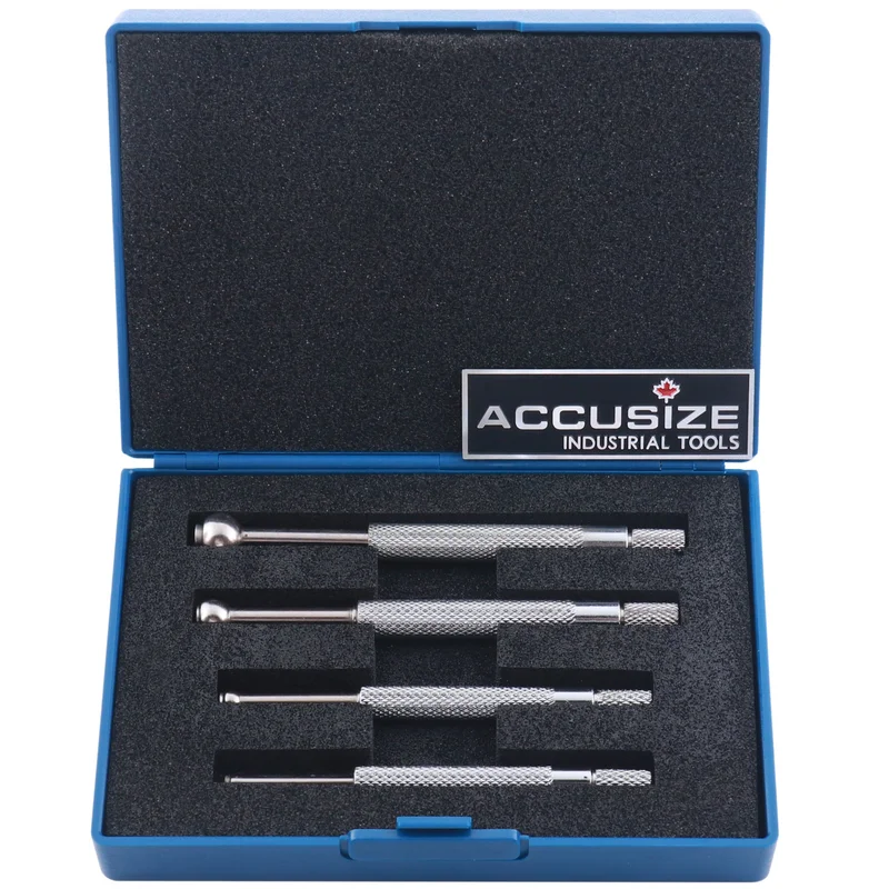 4 Pcs Small Hole Gage Set, Ball type, 3604-5001