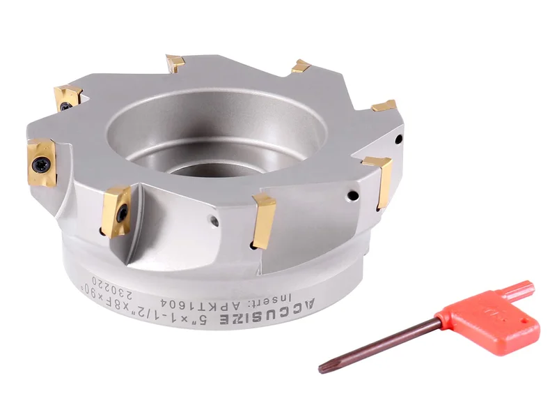 4508-0022B, 5" x 1-1/2" 90 Deg. Square Shoulder Indexable Face Mill w/ APKT1604 Inserts