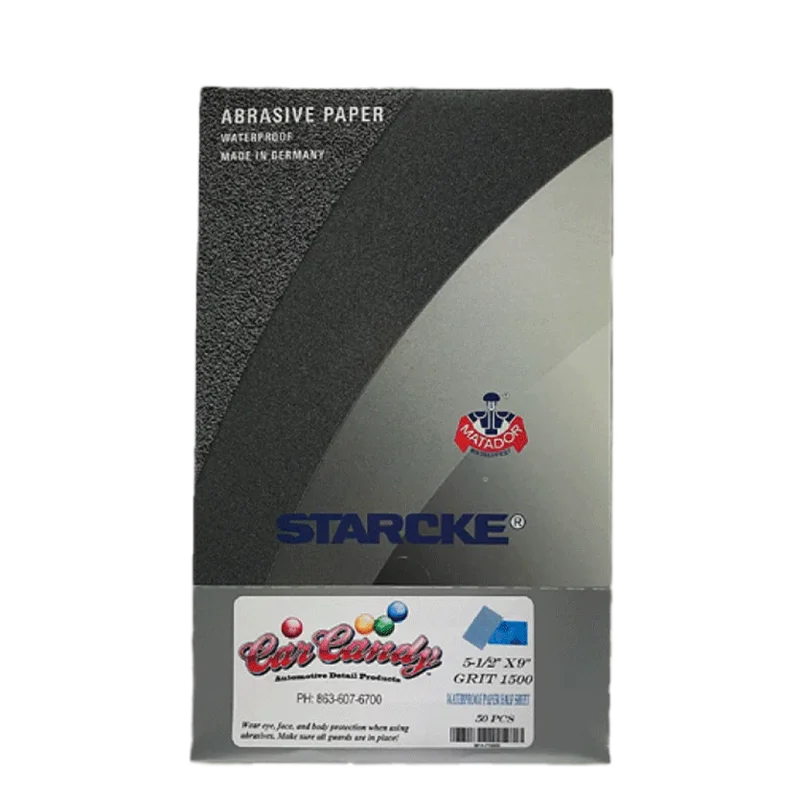 5 1/2" X 9" Waterproof Sandpaper Half Sheets-50/Pk