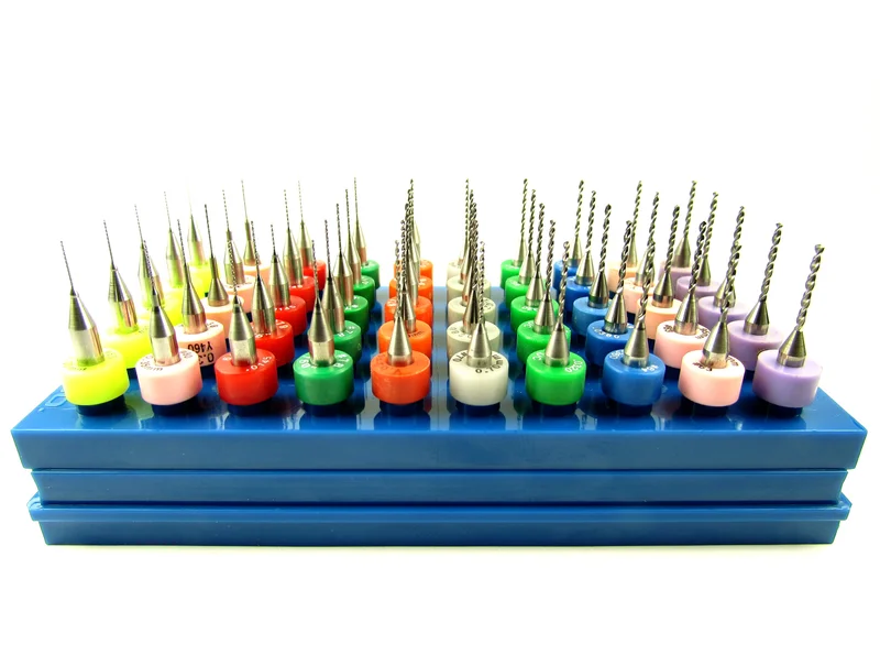 50pc Solid Carbide Micro Drill Bit Set 10 Sizes (#83#57, 1.151.20mm) 1/8" Shank