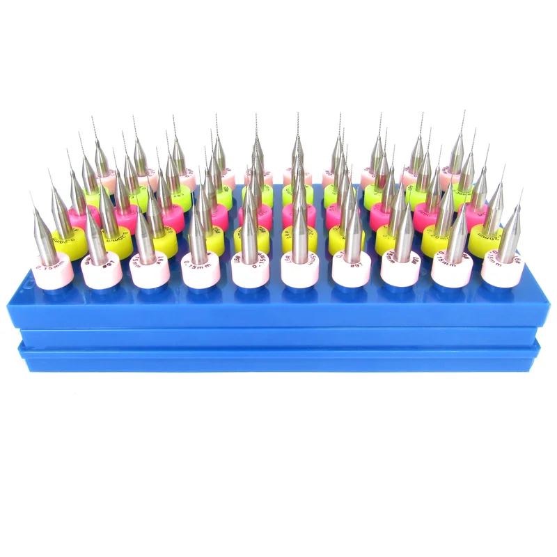 50pc Solid Carbide Micro Drill Bit Set 5 Sizes (.0059.0135") 1/8" Shank