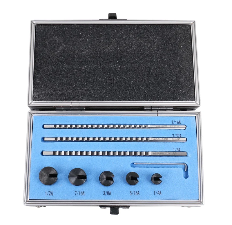 5100-0001, No.00 Precision H.S.S. Keyway Broach Sets
