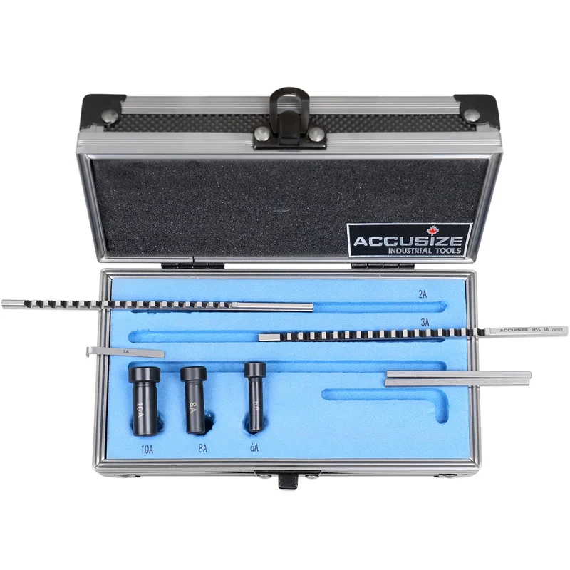 5100-0060, NO. 60 Metric H.S.S. Keyway Broach Sets