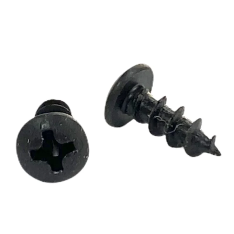 #6 | 1/2 Inch | Phillips Drive | Pan Head | Deep Thread | Sharp Point | Black Phosphate Finish