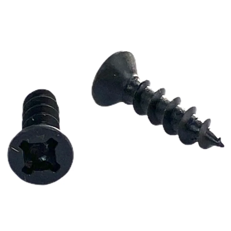 #6 | 5/8 Inch | Quadrex Drive | Flat Head | Deep Thread | Sharp Point | Black Phosphate Finish