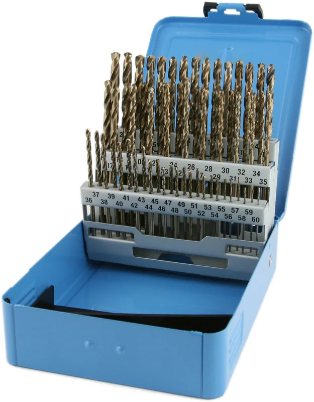 60 Piece Drill Bit Set Wire Gage
