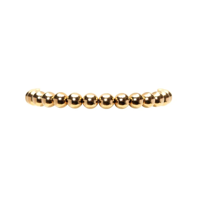 6MM Signature Bracelet, Gold Gold